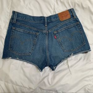 Levi 501 cutoff high rise Jean shorts